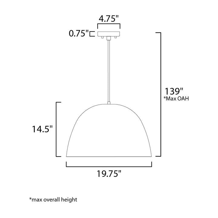 Palla LED Pendant 254926 by Studio M Lighting – line drawing