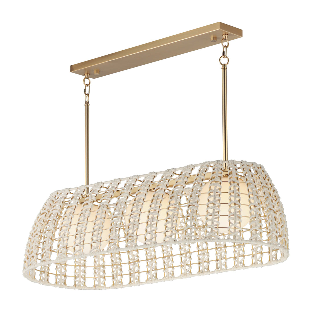 Macrame 3-Light Linear Pendant by Studio M Lighting