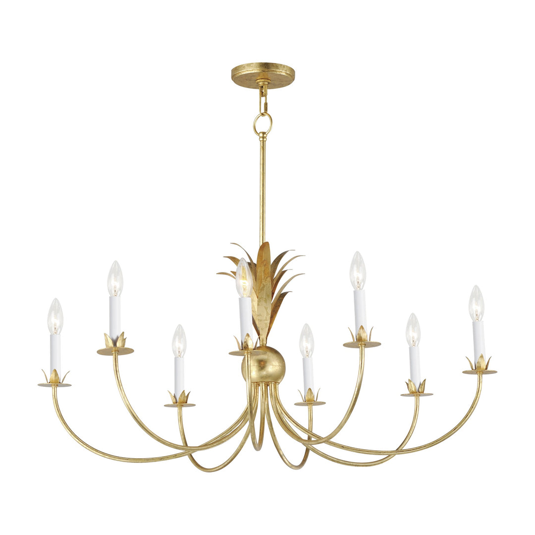 Paloma 8-Light Chandelier by Studio M Lighting in Gold Leaf