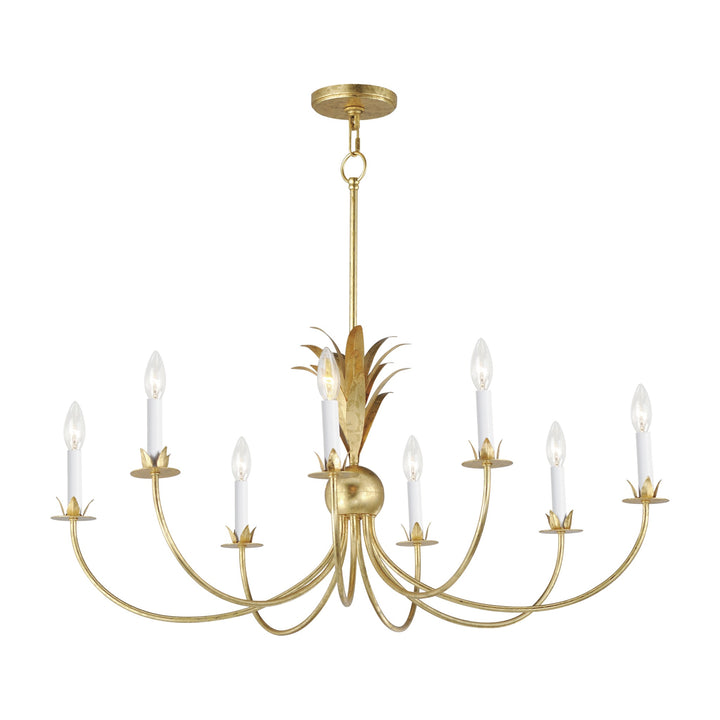 Paloma 8-Light Chandelier by Studio M Lighting in Gold Leaf