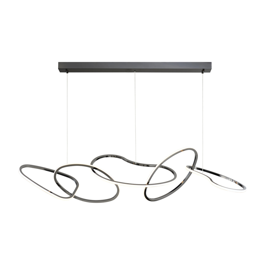 Unity 5-Light LED Pendant by Studio M Lighting in Black Chrome