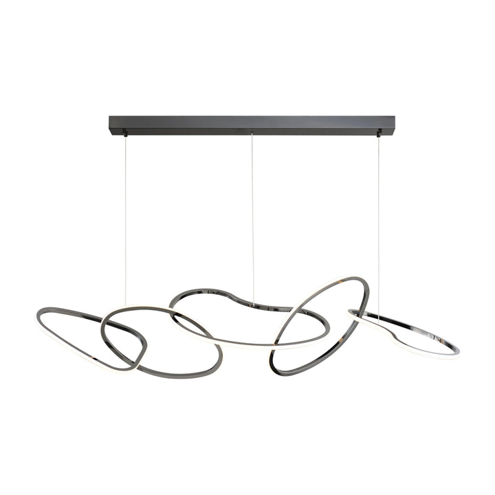 Unity 5-Light LED Pendant by Studio M Lighting in Black Chrome