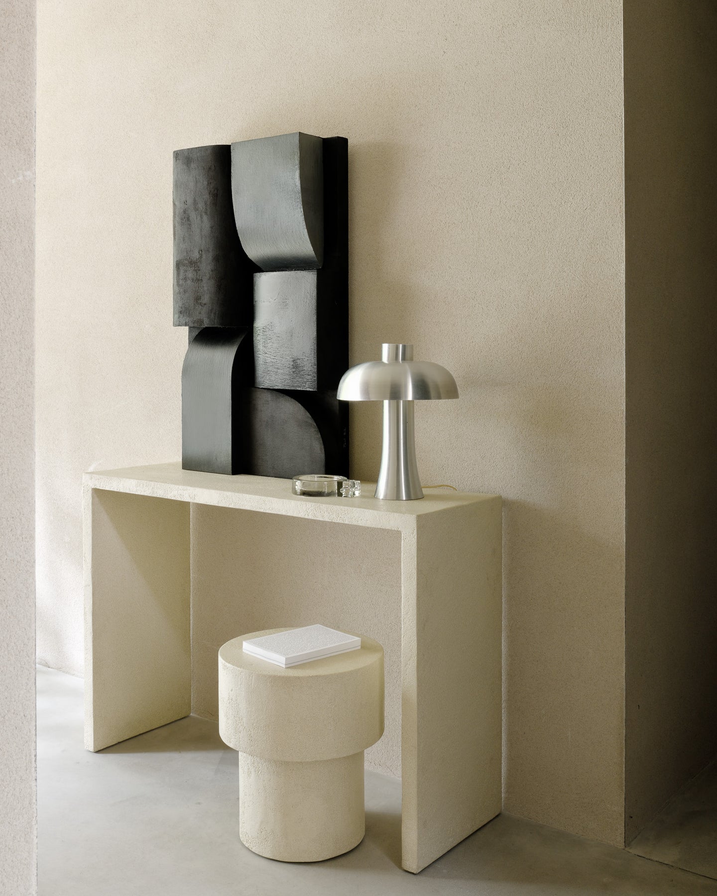 Elements Console by Ethnicraft Microcement Finish