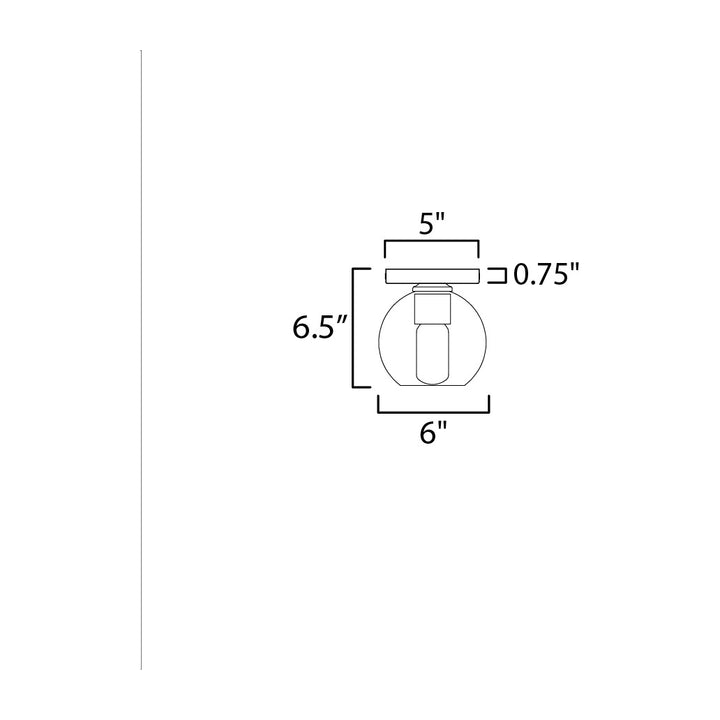 Knox 1-Light Flush Mount by Studio M Lighting – line drawing