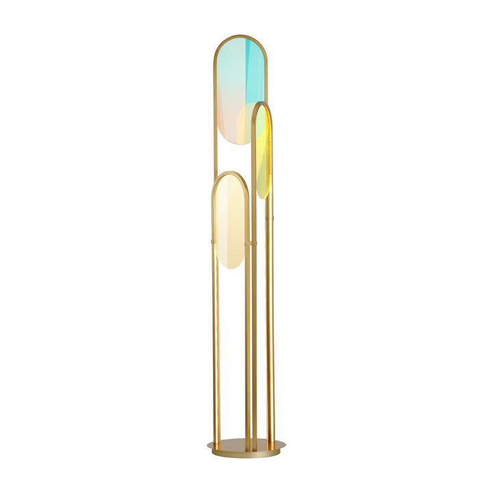 Trance 3-Light LED Floor Lamp by Studio M Lighting in Natural Aged Brass