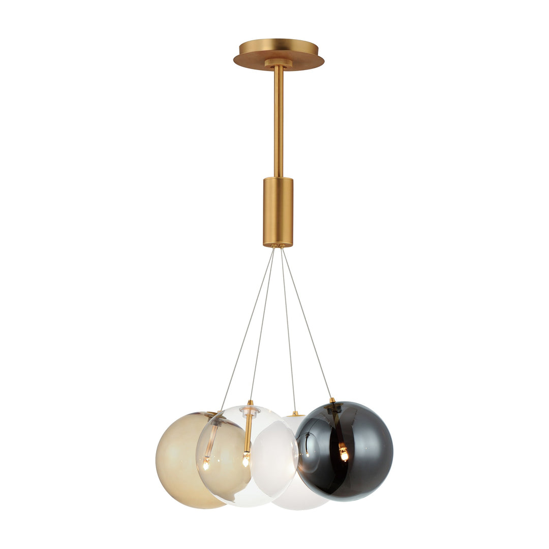Burst 4-Light LED Pendant by Studio M Lighting in Gold