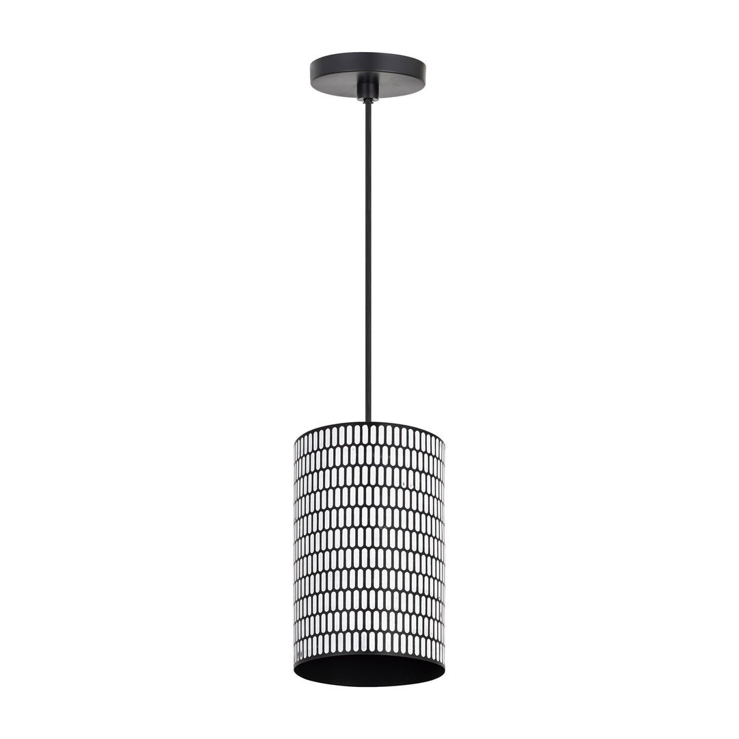 Shaka 1-Light Mini Pendant by Studio M Lighting in Black / White
