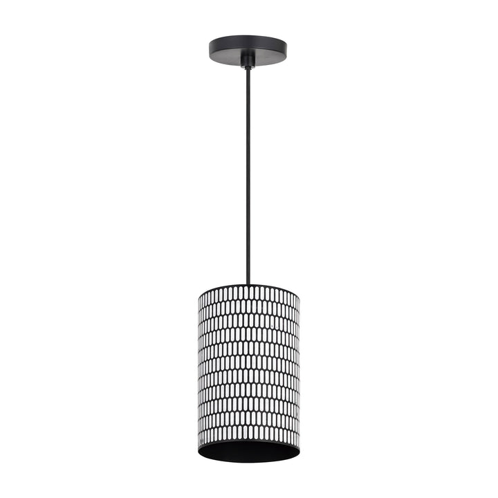 Shaka 1-Light Mini Pendant by Studio M Lighting in Black / White