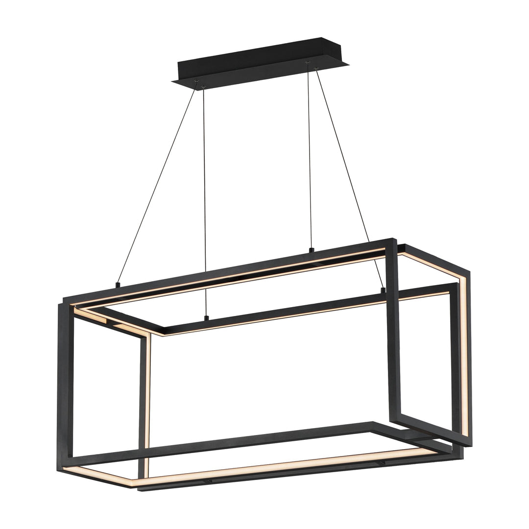 Penrose LED Linear LED Pendant by Studio M Lighting in Black