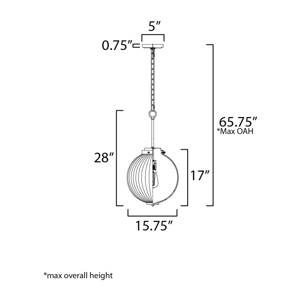 Kasbah 16 Pendant by Studio M Lighting – line drawing