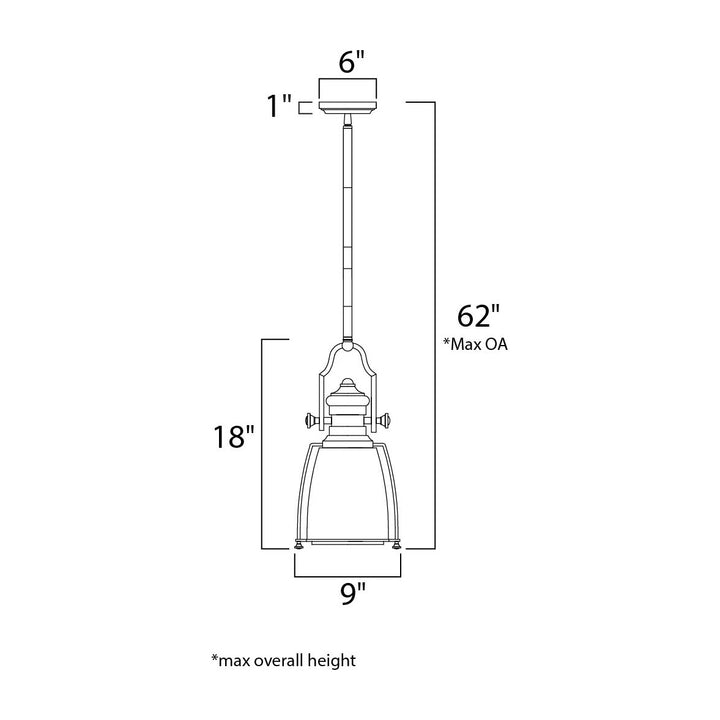 Wharf Pendant 265002 by Studio M Lighting – line drawing