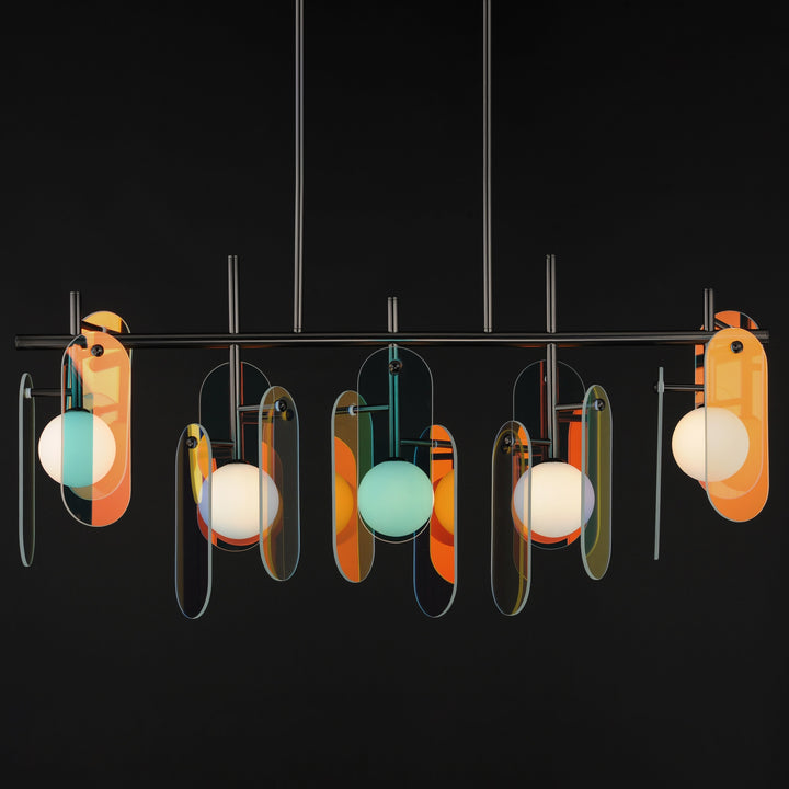 Megalith - Glass Megalith 5-Light Linear by Studio M Lighting – lifestyle
