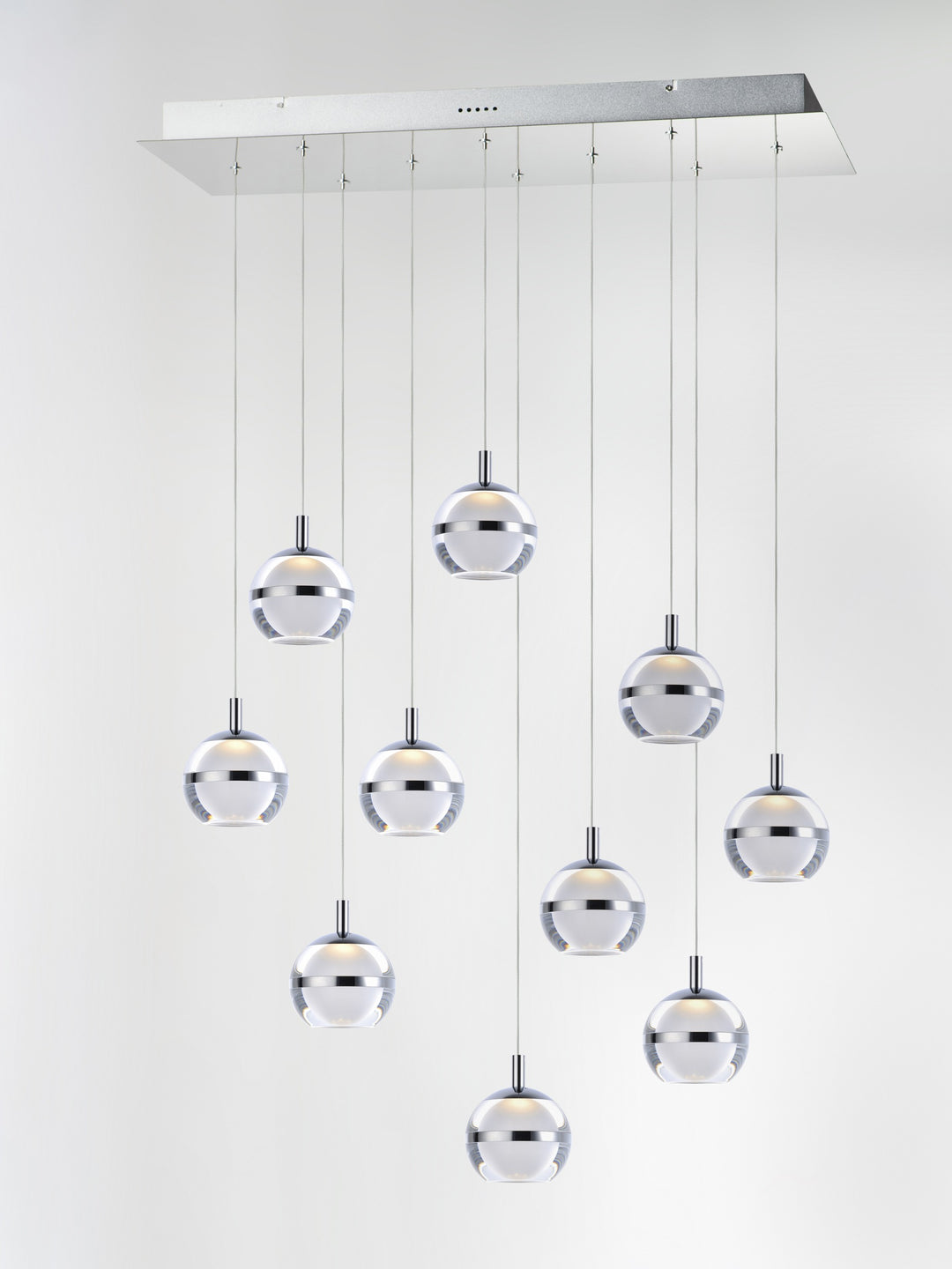 Swank LED 10-Light Rectangular Pendant by Studio M Lighting – lifestyle