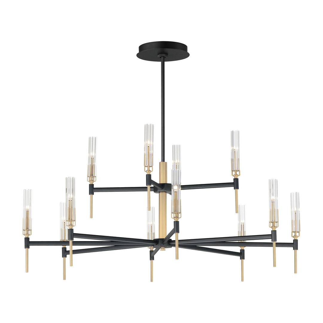 Flambeau 12-Light 2-Tier LED Chandelier by Studio M Lighting