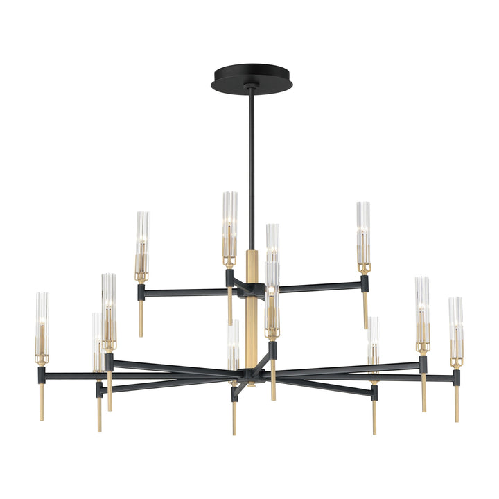 Flambeau 12-Light 2-Tier LED Chandelier by Studio M Lighting