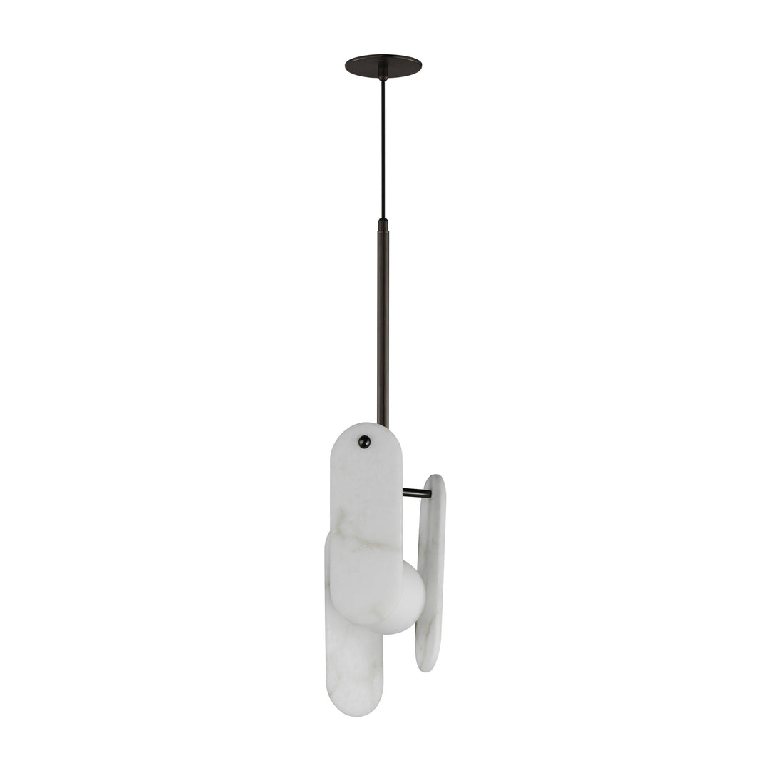 Megalith - Glass Megalith Cord Hung Pendant by Studio M Lighting in Brushed Bronze