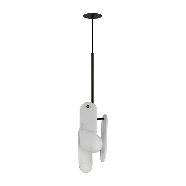 Megalith - Glass Megalith Cord Hung Pendant by Studio M Lighting in Brushed Bronze
