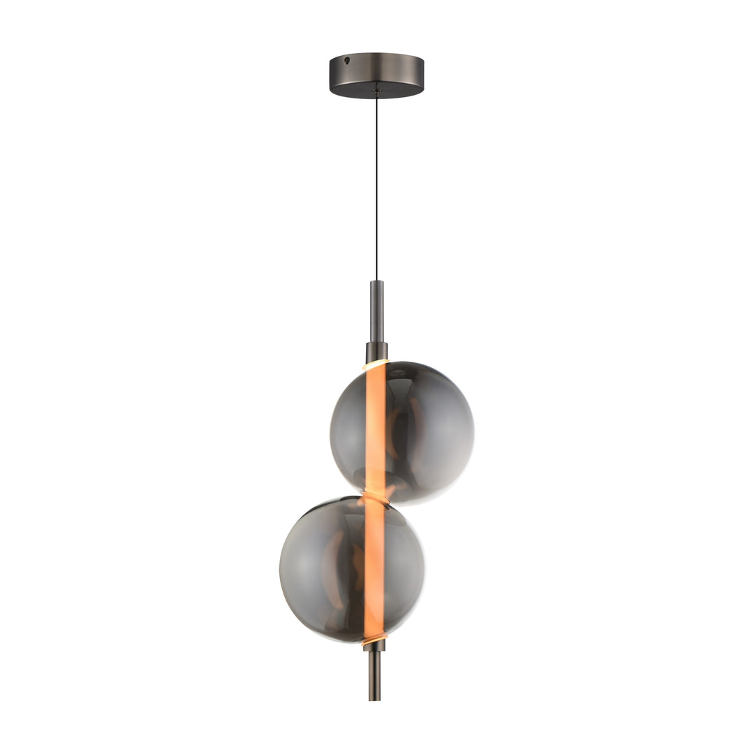 Dreamer 18" LED Single Pendant by Studio M Lighting in Black Chrome