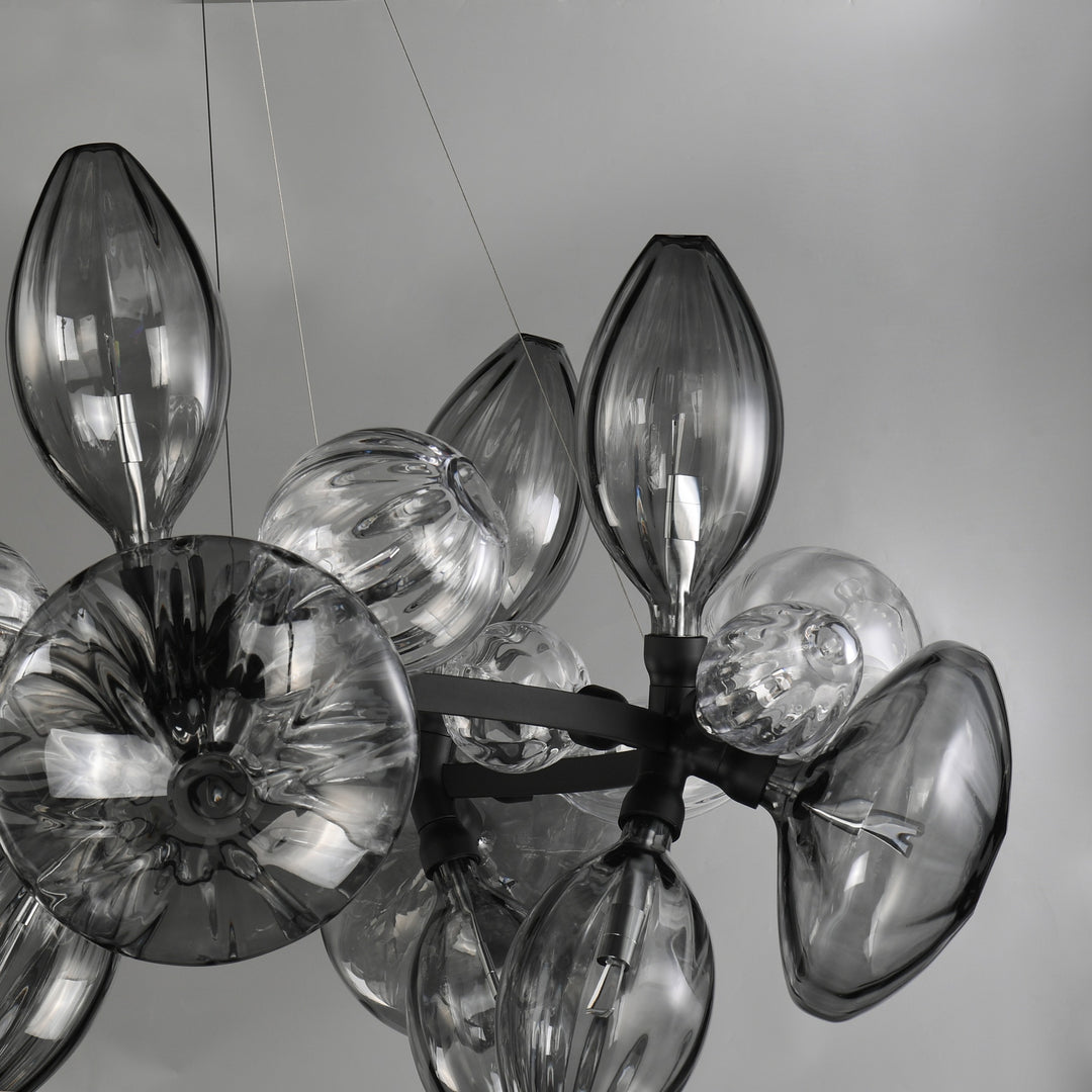 Ray Dance Cluster Ray Dance 30-Light 5 Cluster LED Pendant by Studio M Lighting – lifestyle
