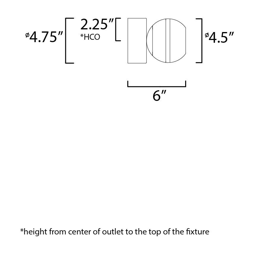Swank Wall Sconce/Flush Mount by Studio M Lighting – line drawing