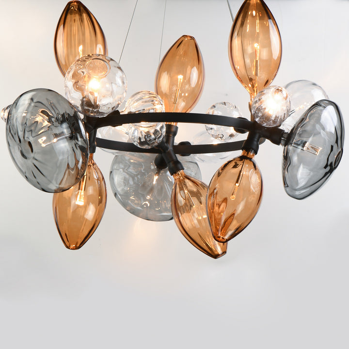 Ray Dance Cluster Ray Dance 18-Light 3 Cluster LED Pendant by Studio M Lighting – lifestyle