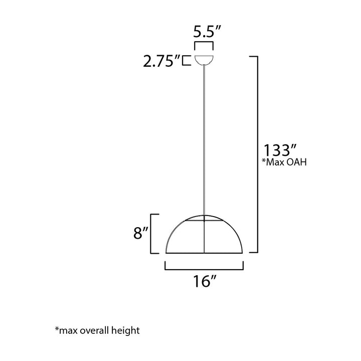Wimbledon 16 LED Pendant by Studio M Lighting – line drawing