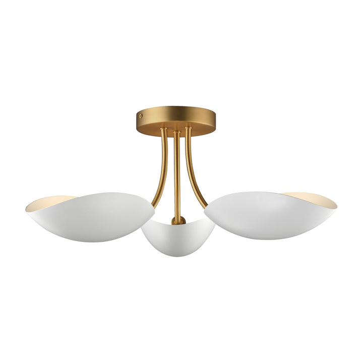 Maris Multi-Light Pendant by Studio M Lighting in White/Natural Aged Brass