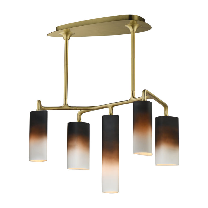 Tropo 5-Light LED Pendant by Studio M Lighting in Vintage Brass