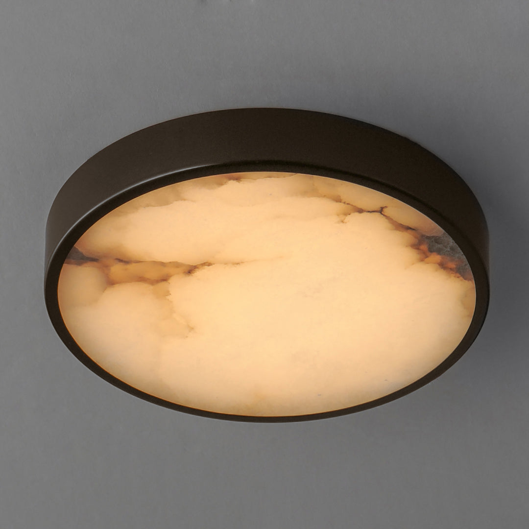 Slab 7 LED Alabaster Flush Mount by Studio M Lighting – lifestyle
