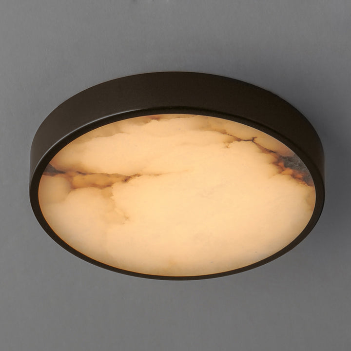 Slab 7 LED Alabaster Flush Mount by Studio M Lighting – lifestyle