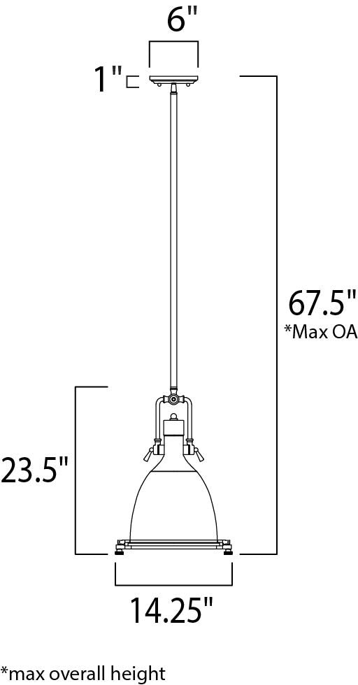 Wharf Pendant 265104 by Studio M Lighting – line drawing