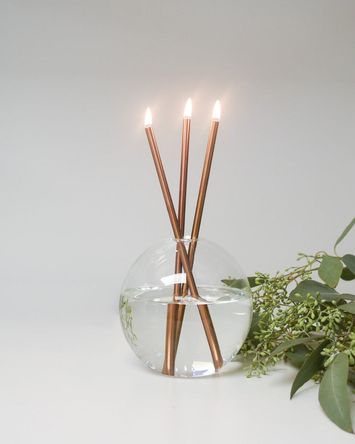 Neva Candle Set — Champagne / Clear — lifestyle