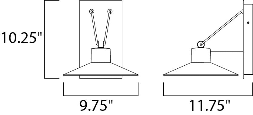Cable Stay LED Outdoor Wall Lantern 564363 by Studio M Lighting – line drawing