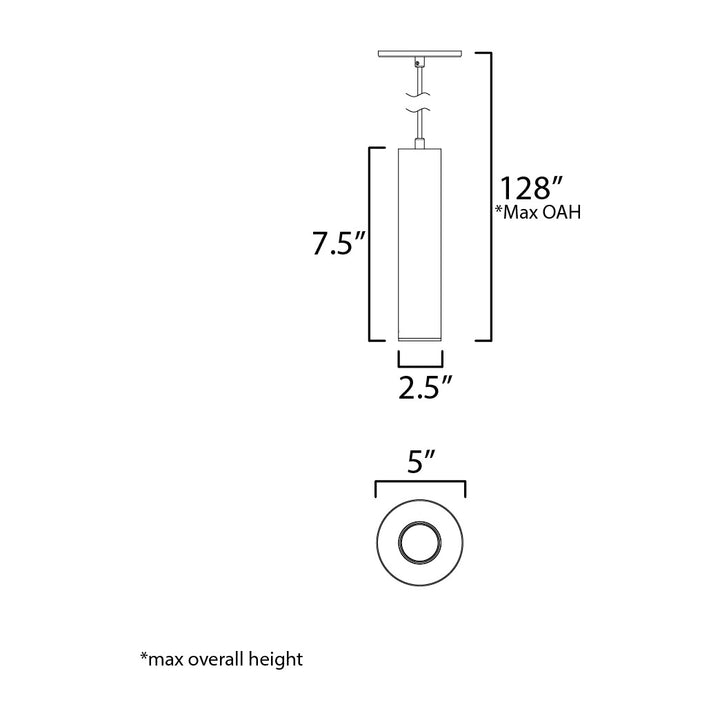 Calibro 15 LED Outdoor Pendant by Studio M Lighting – line drawing