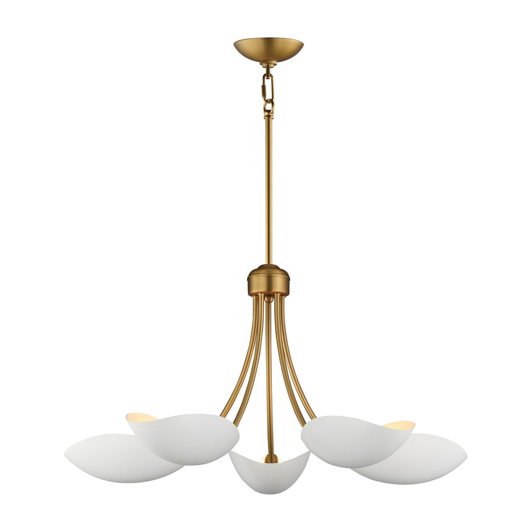 Maris Multi-Light Pendant by Studio M Lighting in White/Natural Aged Brass