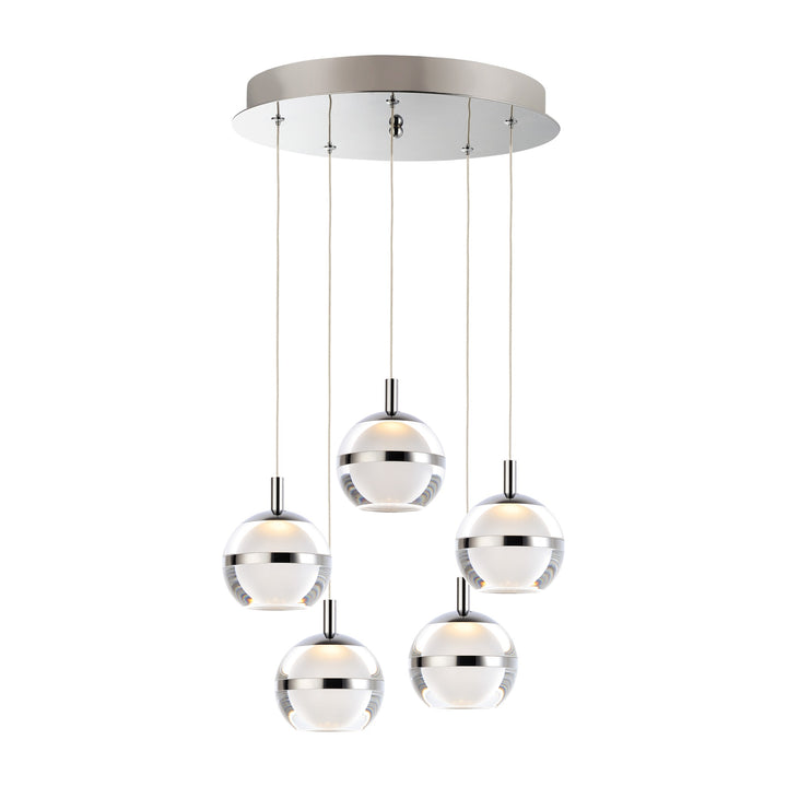 Swank 5-Light Pendant by Studio M Lighting in Polished Chrome