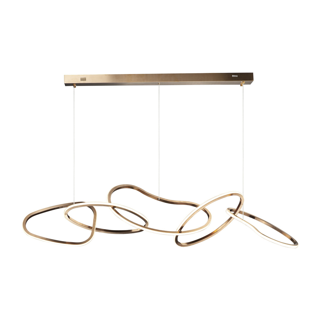 Unity 5-Light LED Pendant by Studio M Lighting in Brushed Champagne