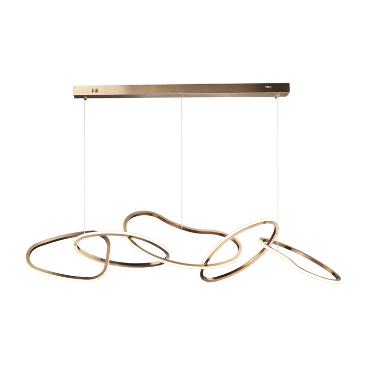 Unity 5-Light LED Pendant by Studio M Lighting in Brushed Champagne