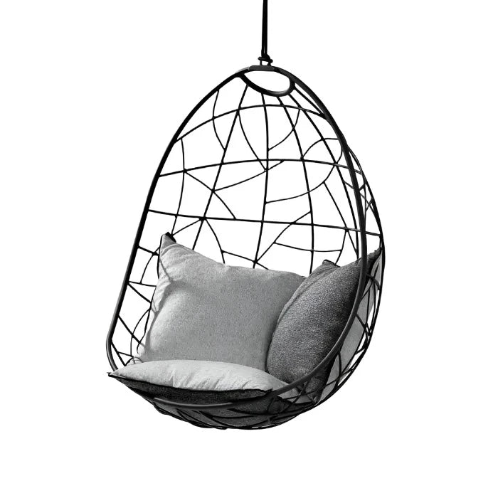 Nest Egg Hanging Swing Chair in Black Hanging Chairs Studio Stirling