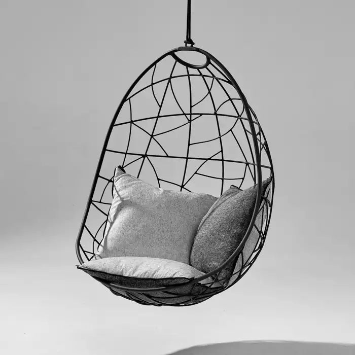 Nest Egg Hanging Swing Chair in Black Hanging Chairs Studio Stirling
