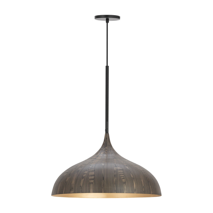Fleur Large 1-Light Pendant by Studio M Lighting in Black / Gold