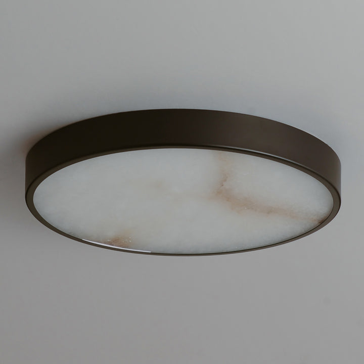 Slab 9 LED Alabaster Flush Mount by Studio M Lighting – lifestyle