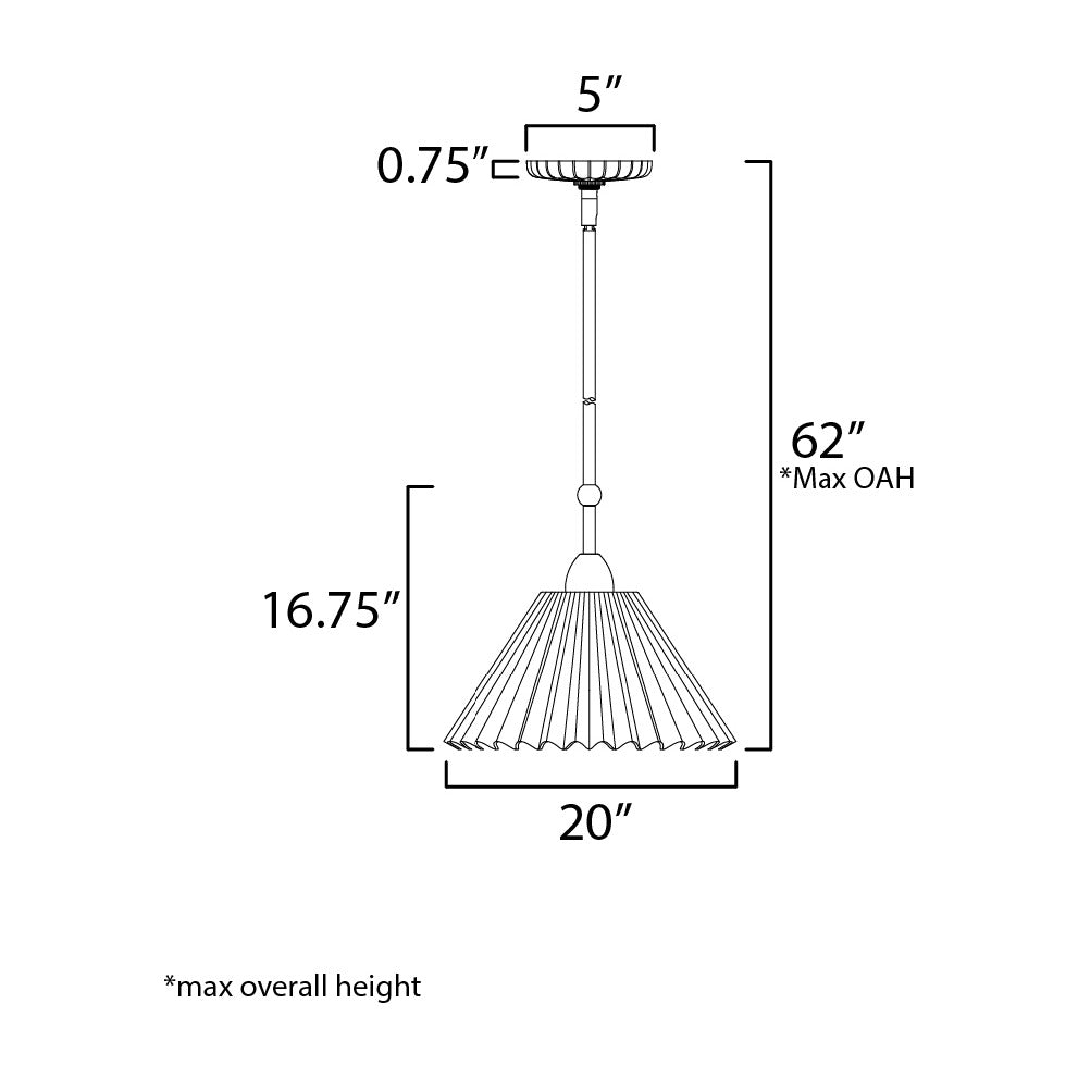Kismet 20 Pendant by Studio M Lighting – line drawing