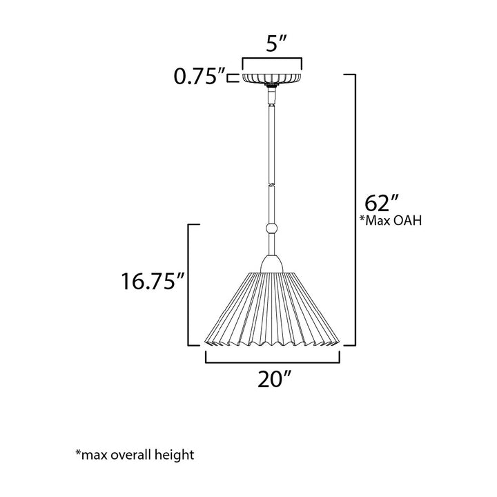 Kismet 20 Pendant by Studio M Lighting – line drawing