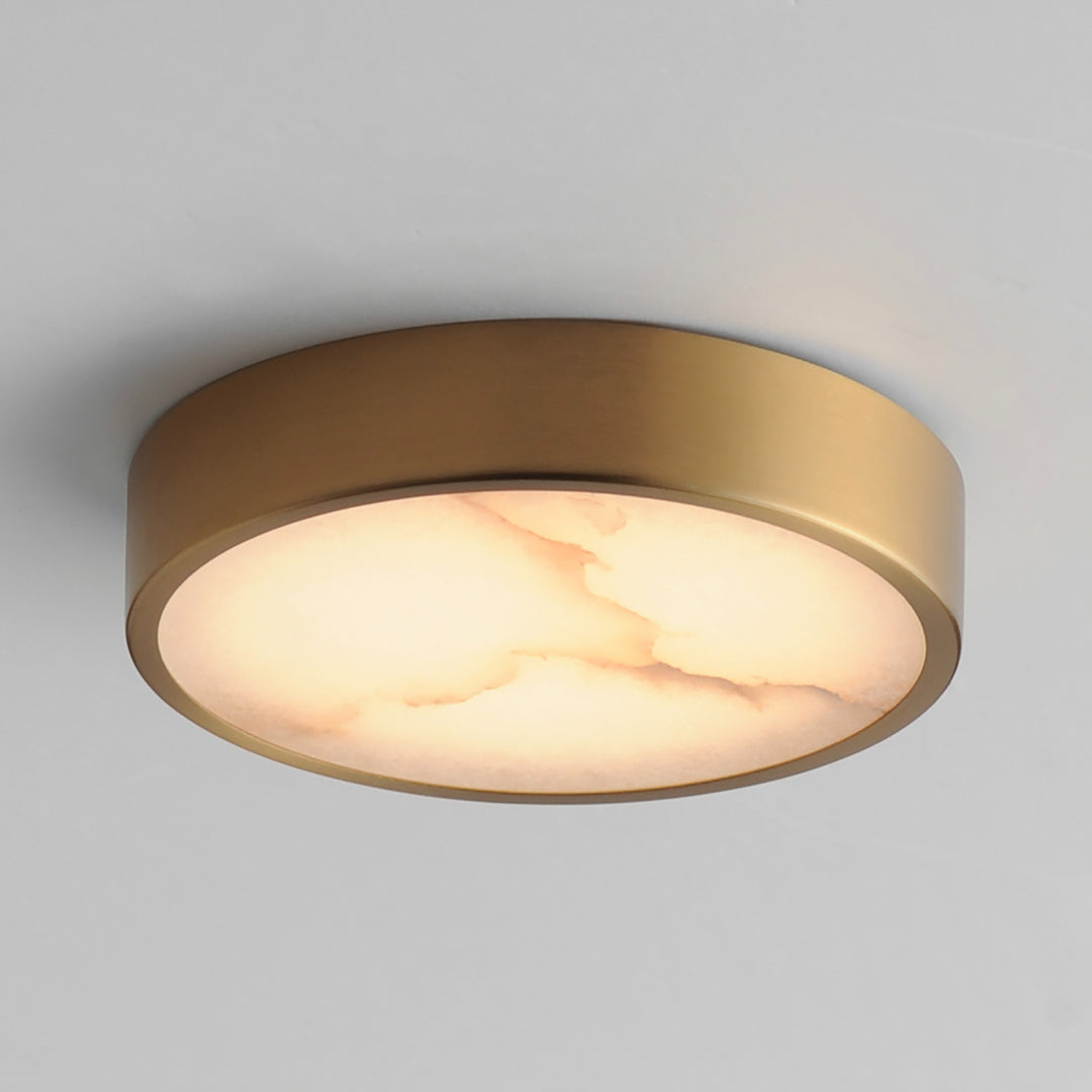Slab 5.5 LED Alabaster Flush Mount by Studio M Lighting – lifestyle