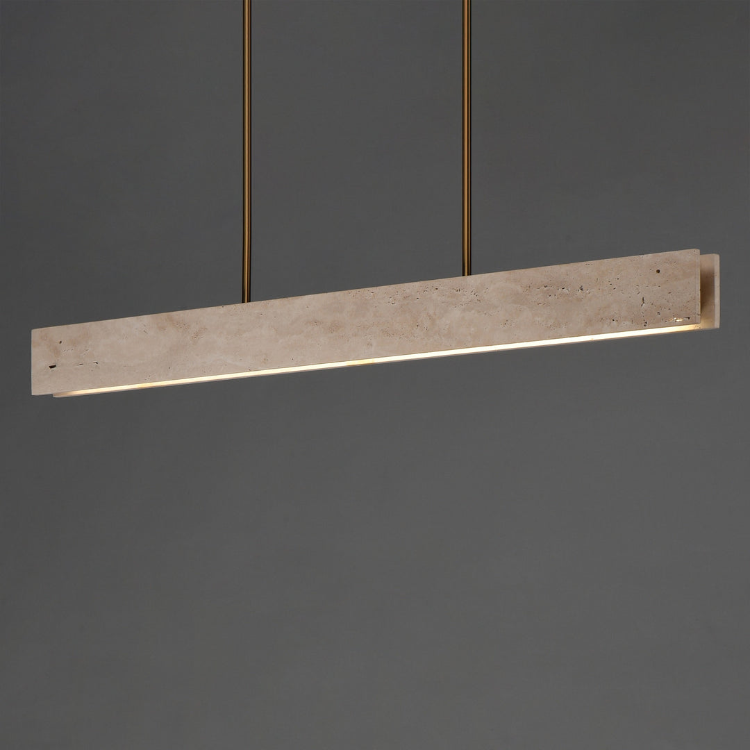 Lintel 47 LED Linear Stone Pendant by Studio M Lighting – lifestyle