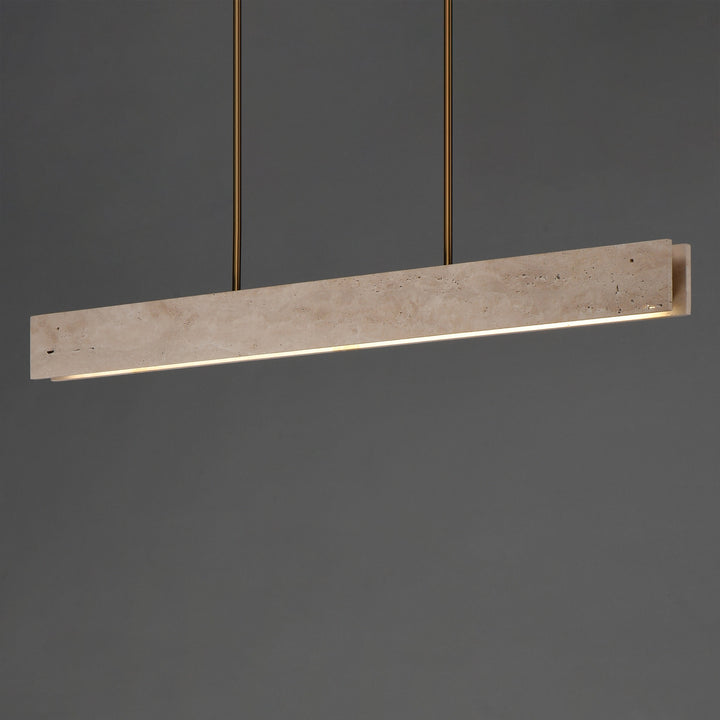 Lintel 47 LED Linear Stone Pendant by Studio M Lighting – lifestyle