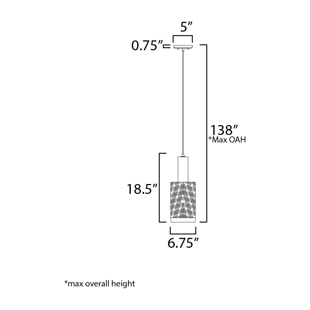 Scout 1-Light Pendant by Studio M Lighting – line drawing