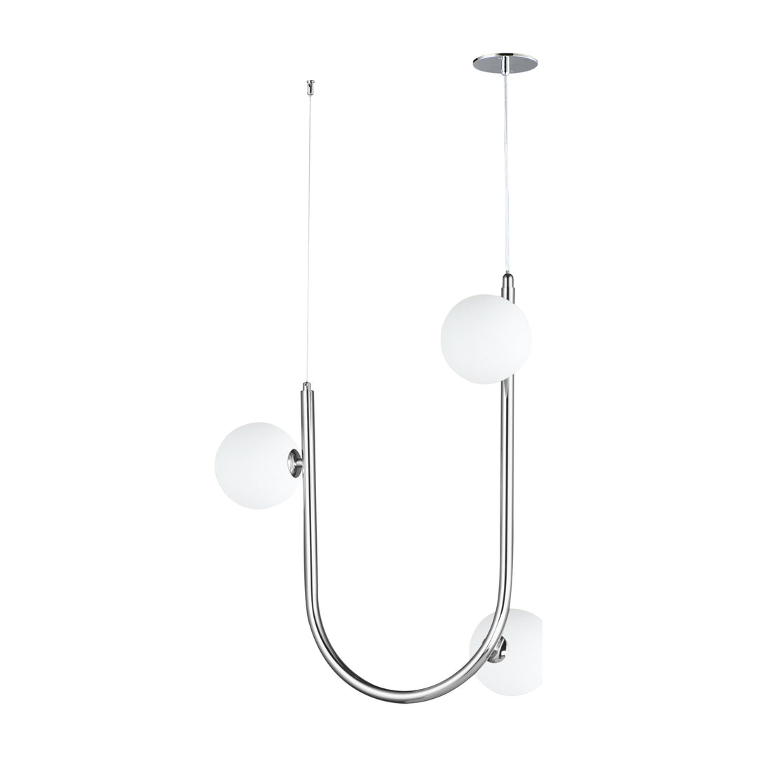 Contour 3-Light Cord Hung Pendant by Studio M Lighting in Polished Chrome