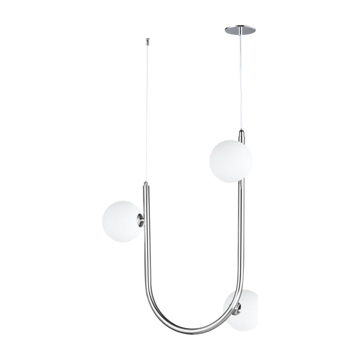 Contour 3-Light Cord Hung Pendant by Studio M Lighting in Polished Chrome